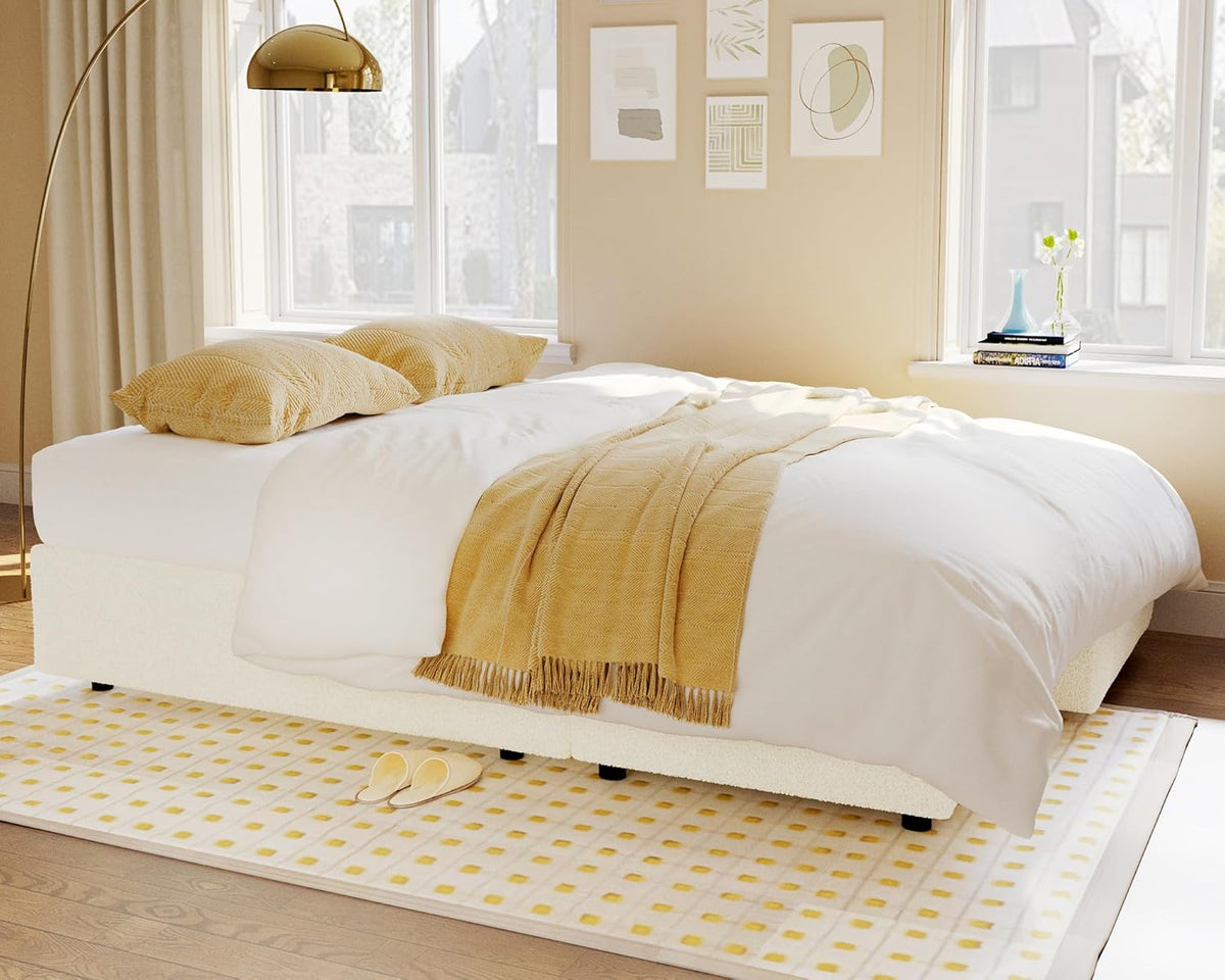 VanAcc Sofa Bed, Sleeper Sofa- 2 in 1 Pull Out Couch Bed with Storage Chaise for Living Room, White