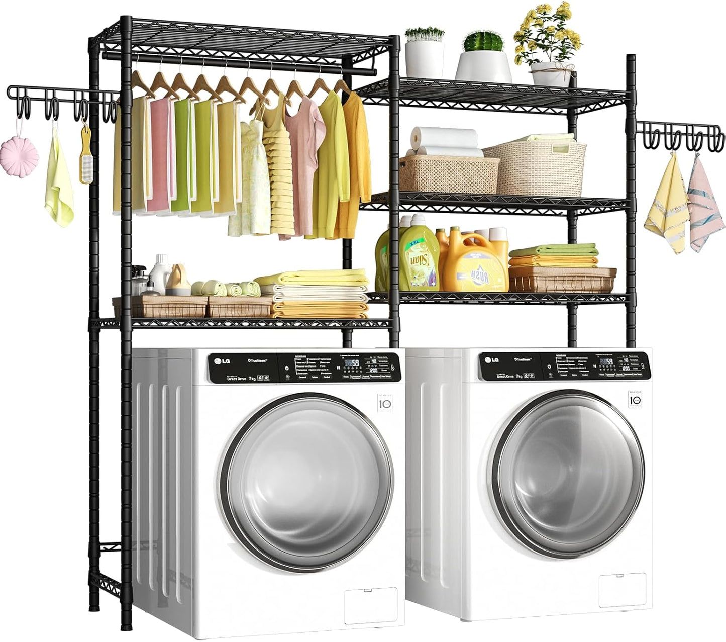 Ulif U5 Over the Washer and Dryer Storage Shelf, Laundry Room Space Saver Bathroom Storage and