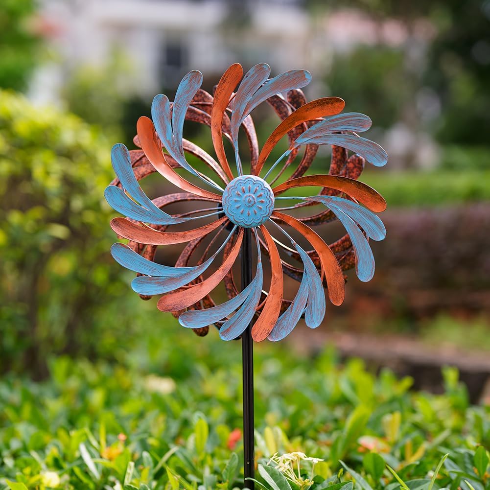 Viveta Wind Spinner for Yard and Garden, Metal Windmill Spinning Kinetic Wind Spinners for Outside