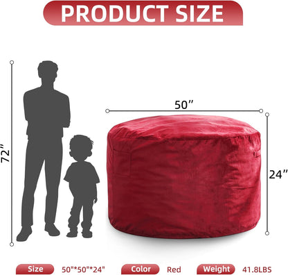 Hobestluk 5FT Bean Bag Chair Giant Bean Bag Chairs for Adults Large Bean Chairs with Removable