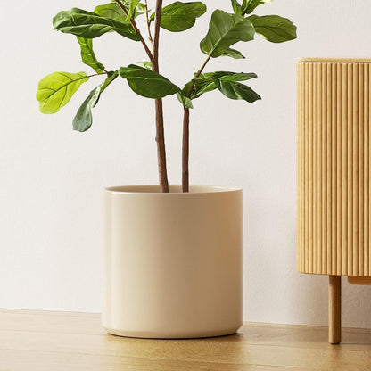 LE TAUCI 12 Inch Pots for Plants, Ceramic Large Plant Pot for Indoor Plants, Mid-Century Modern