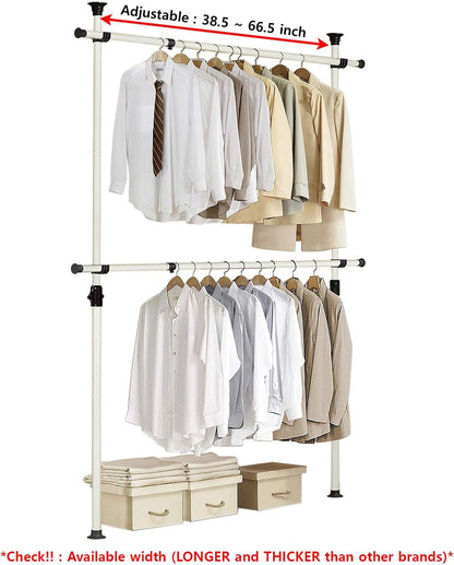 PRINCE HANGER Rack Heavy Duty One Touch System Load 352LBS Clothing Racks for Hanging Clothes Metal