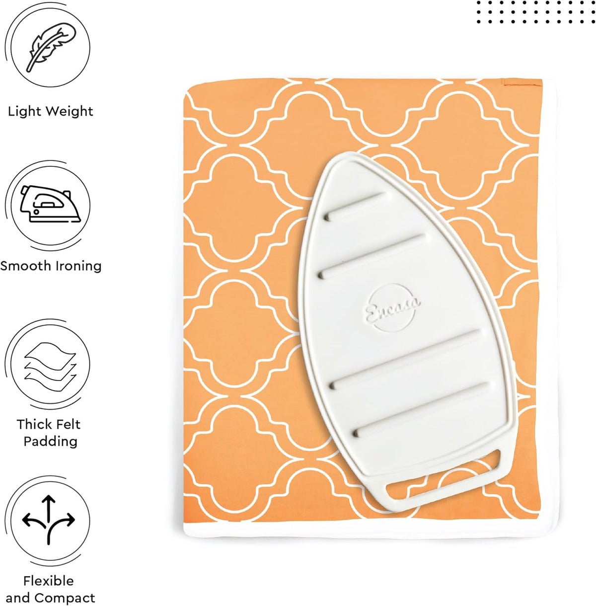 Encasa XO Ironing Mat/Pad (Large 48"x28") with 3mm Padding & Silicone Iron Rest for Steam Pressing