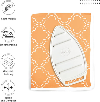 Encasa XO Ironing Mat/Pad (Large 48"x28") with 3mm Padding & Silicone Iron Rest for Steam Pressing