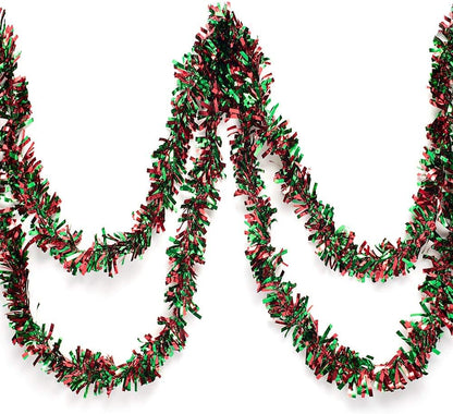 Anderson's Red & Green Metallic Tinsel Twist for Trailer Or Golf Cart, 4 inches Wide x 25 ft Long