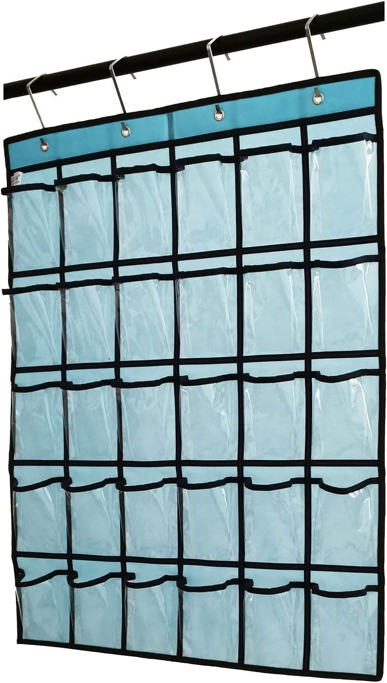 Classroom Pocket Chart for Phone Calculator Holder Over The Door Hanging Closet Jewelry Organizer