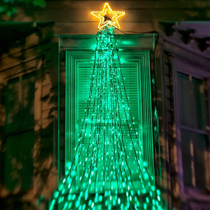 Upgrade Solar String Lights for Outside 2 Pack Total 180FT 500LED String Lights Outdoor with 8