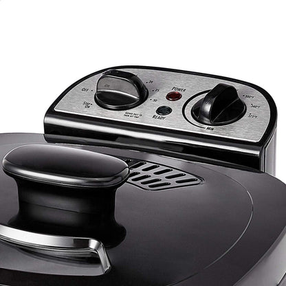 Amazon Basics 2.1-Qt (2.0L) Electric Deep Fryer with 8-Cup Oil Capacity, Timer, Adjustable