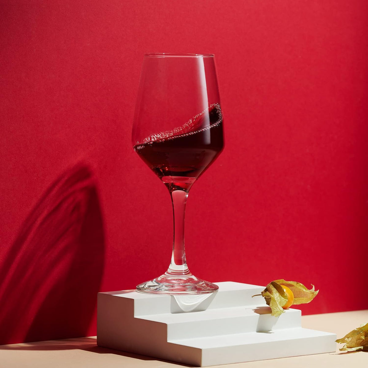 Godinger Wine Glasses, Italian Made Red Wine Glasses, Wine Glass, Stemmed Drinking Glasses, Glass