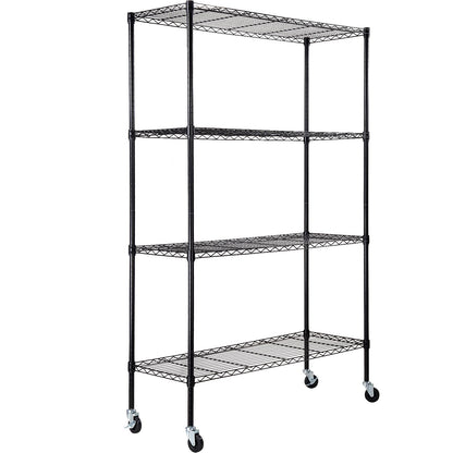 VEVOR Storage Shelving Unit, 4-Tier Adjustable Storage Shelves, 48" L x 18" W x 74" H Garage