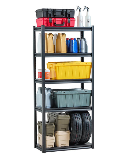 VEVOR Storage Shelves, 2000 lbs, 5 Tier Garage Storage Shelving, 16" D x 32" W x 72" H Adjustable