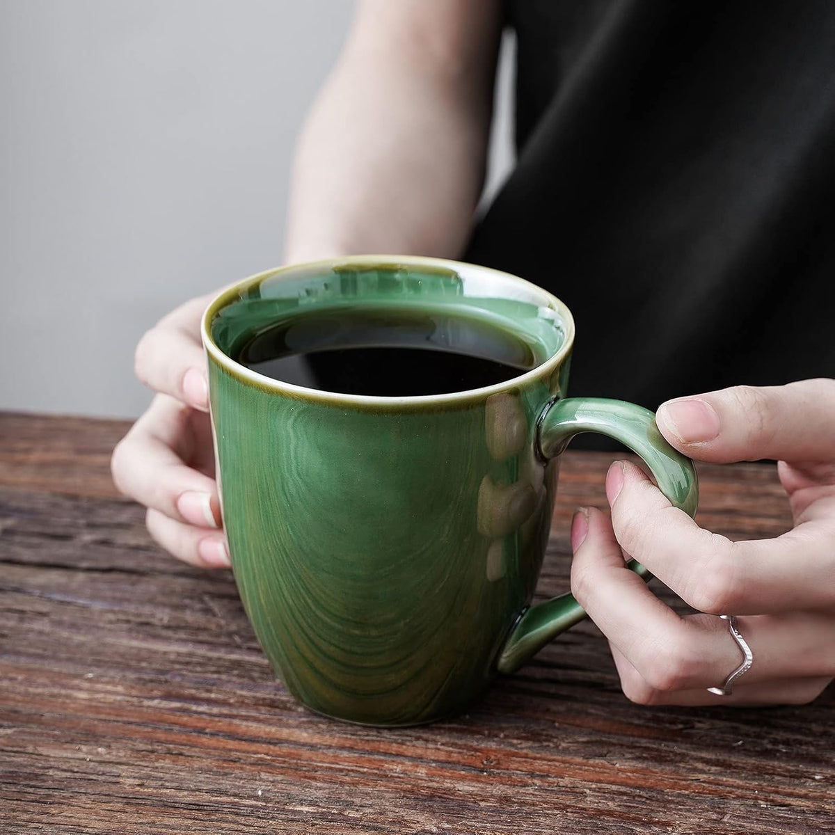 vicrays Coffee Mug Set, 12 Ounce, Set of 6, Ceramic Mug for Men, Women, Unique Glazed Mugs with