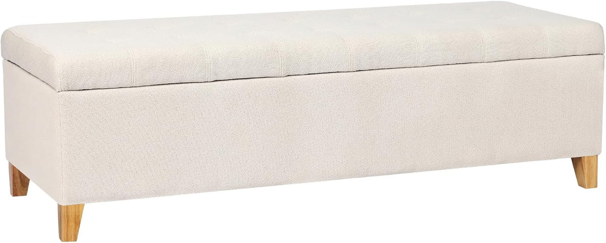 Joveco Storage Ottoman Bench, 51" Rectangle Long Bench, for Bedroom, End Foot of Bed, Living Room