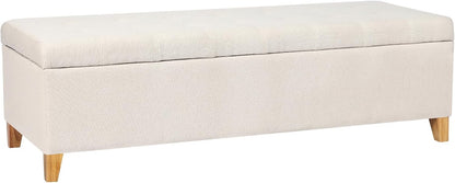 Joveco Storage Ottoman Bench, 51" Rectangle Long Bench, for Bedroom, End Foot of Bed, Living Room