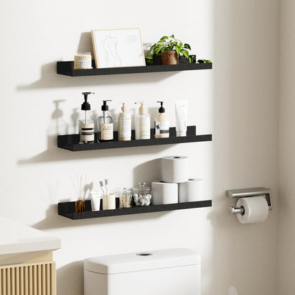upsimples Floating Shelves for Wall, Wall Shelves for Decor Storage Set of 6, Wall Mounted Wood