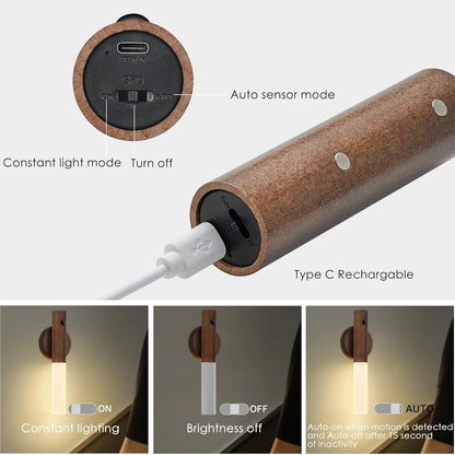 Montford Battery Operated Wall Sconces, Motion Sensor Night Light Magnetic Wall Light Rechargeable