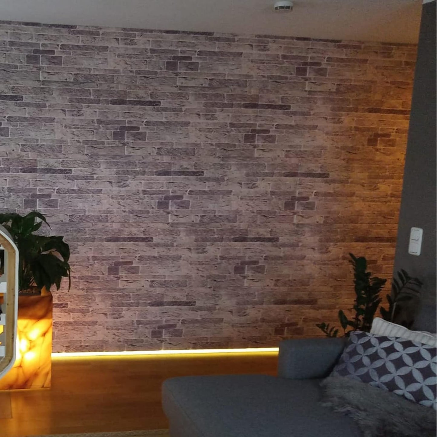 Dundee Deco 3D Wall Panels Faux Brick - Cladding Light Grey Stone Look Wall Paneling, Styrofoam