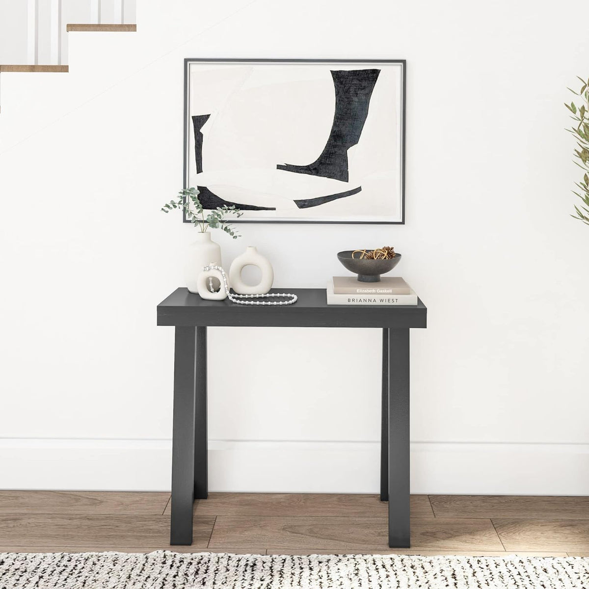 Plank+Beam Solid Wood Console Table, 36 Inch, Sofa Table, Narrow Entryway Table for Hallway, Behind