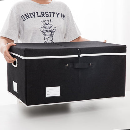PRANDOM Storage Boxes with Lids [3-Pack] Fabric Collapsible Storage Bins Organizer Containers