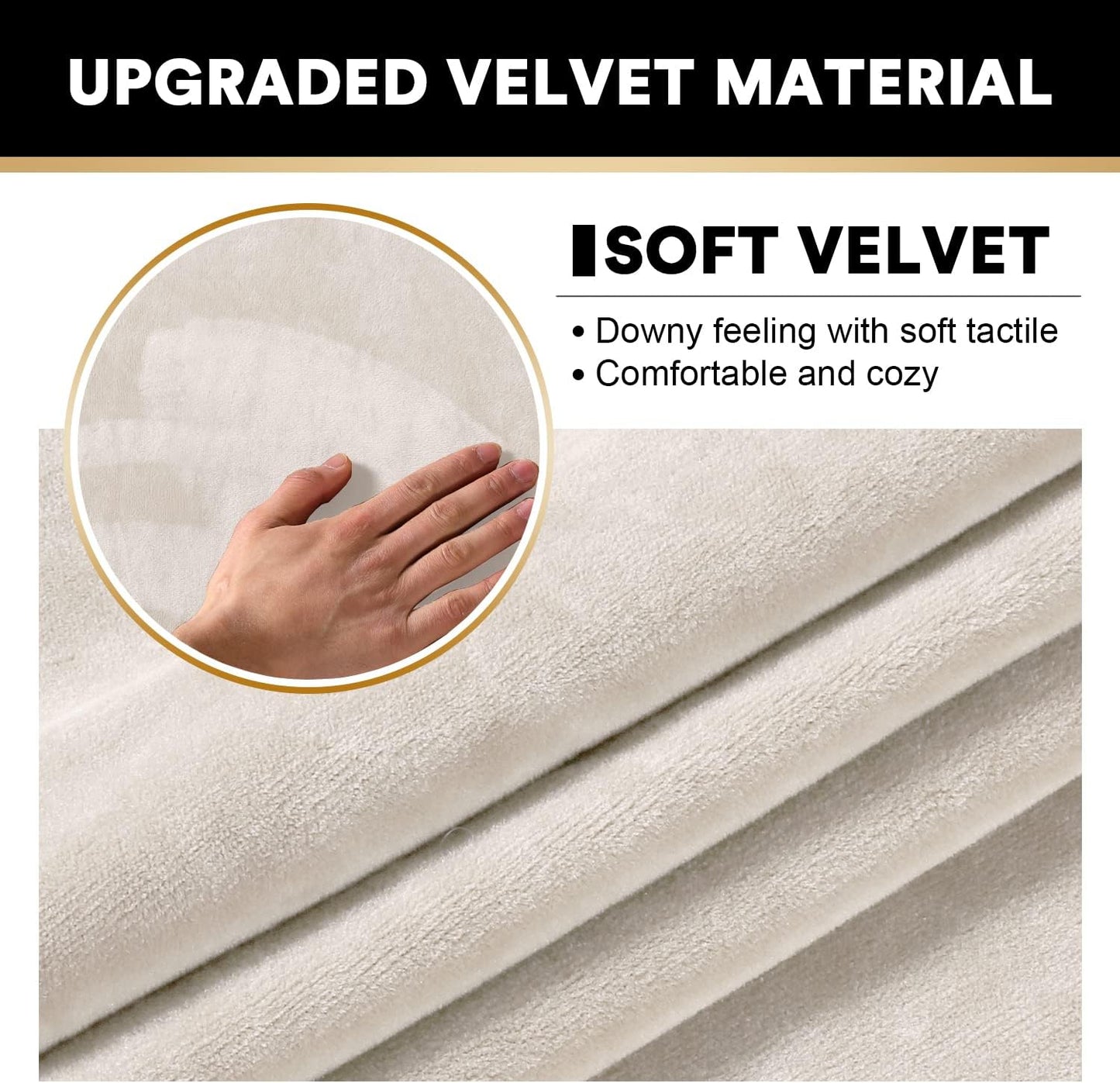 PrinceDeco Sectional Couch Covers Velvet Couch Cover for Dogs Washable L Shaped Couch Cover 1 Piece