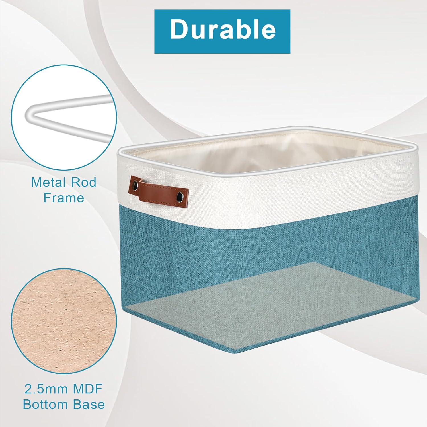 Storage Bins Large Fabric Storage Baskets for Shelves 3 Pack, Decorative Linen Closet Baskets with
