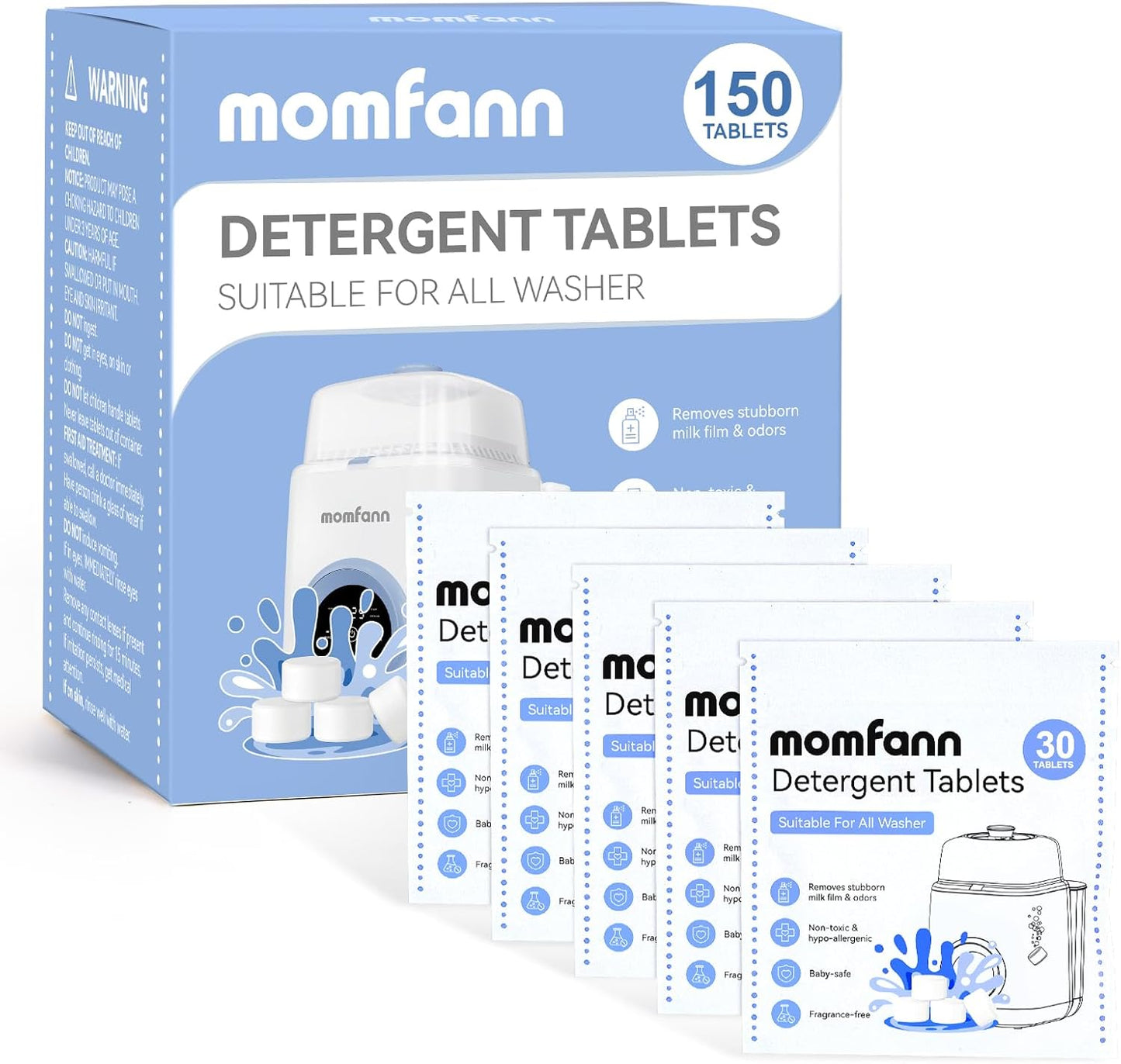Professional Deep Cleaning Detergent Tablets for All Baby Bottle Washers, Washer Tablets for Bottle