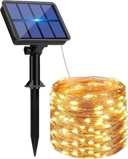 btfarm Solar String Lights for Outside - 80LED 33FT Solar Fairy Lights Outdoor Waterproof 8 Modes