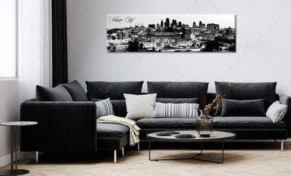 Pictures for Bedroom Black and White Wall Art Kansas City Panoramic Cityscape Skyline Canvas Art