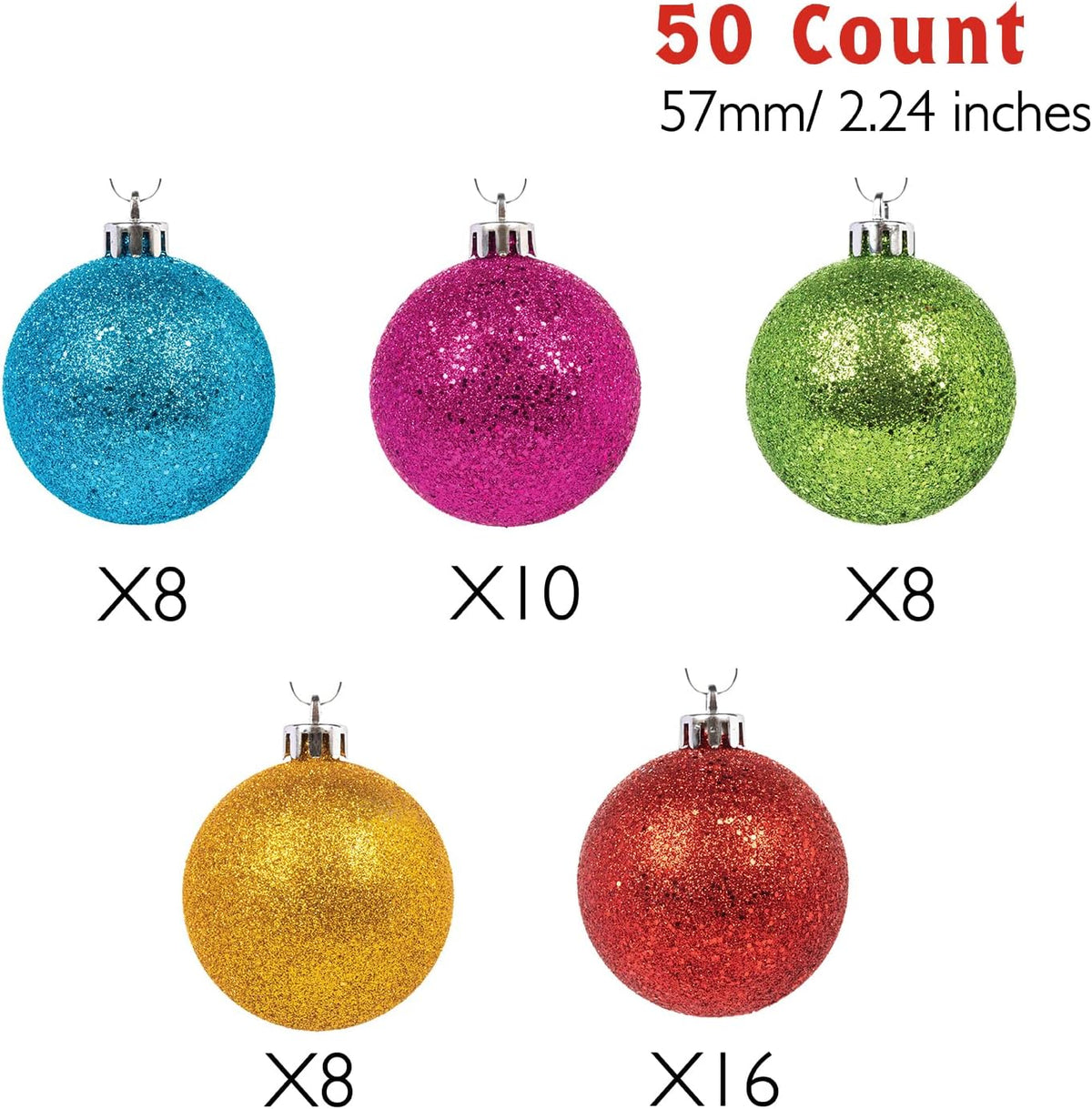 Every Day is Christmas Ornaments, Shatterproof Christmas Tree Ornament Set, Christmas Balls