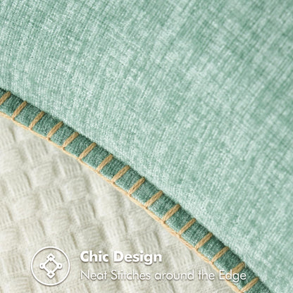 MIULEE Pack of 2 Couch Throw Pillow Covers 20x20 Inch Greyish Green Farmhouse Decorative Pillow