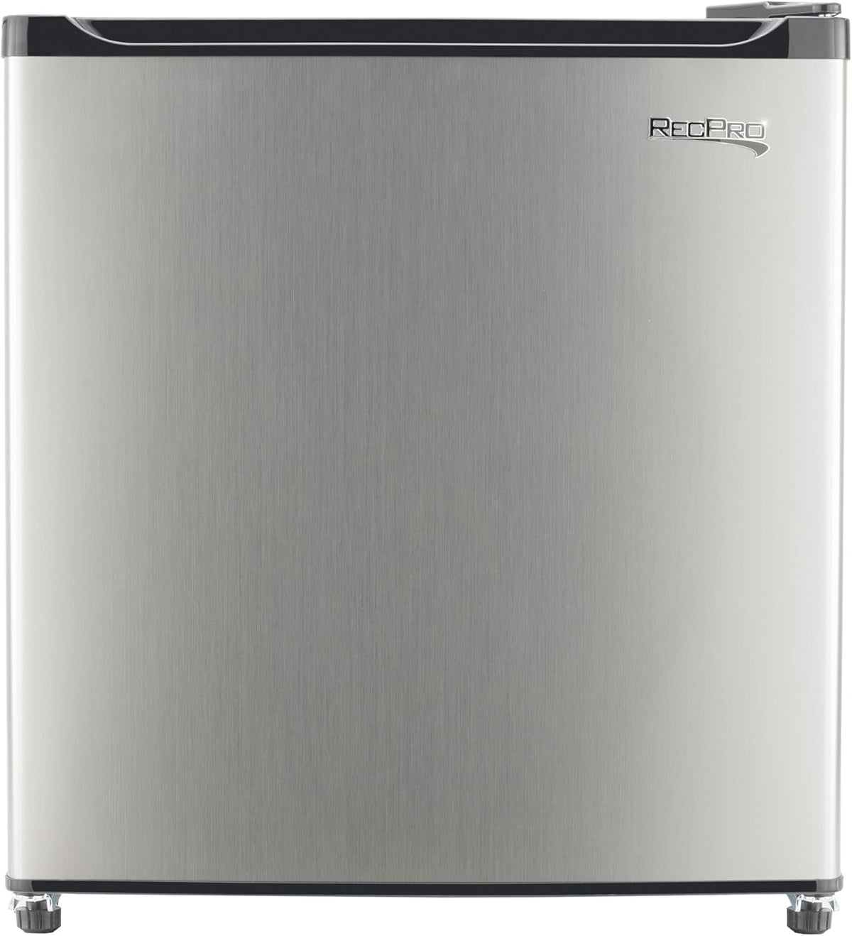 RecPro 1.7 Cu Ft 12V RV Refrigerator | Compact Fridge with Reversible Door, 2L Bottle Door Storage