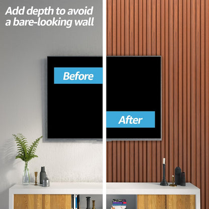 Art3d WPC Slat Wall Panels, 8-Pack 108 x 6 Inch 3D Wall Accents for Interior Wall Decor, Living