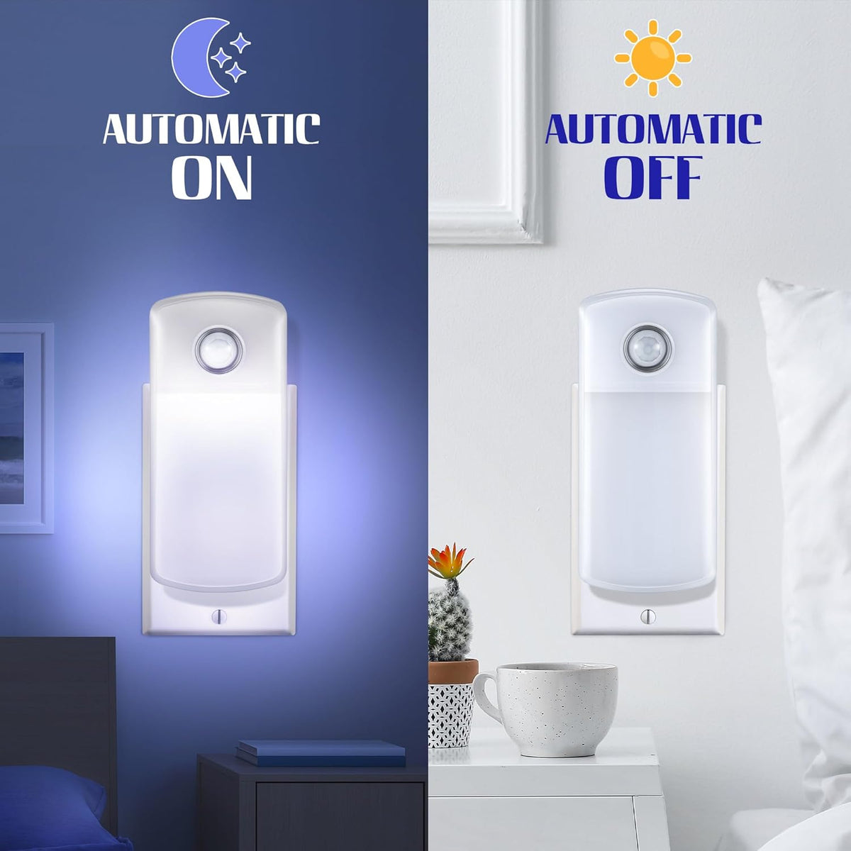 Enhon Emergency Power Failure Night Lights, 5-in-1 Multi Color LED Light, Rechargeable Flashlight
