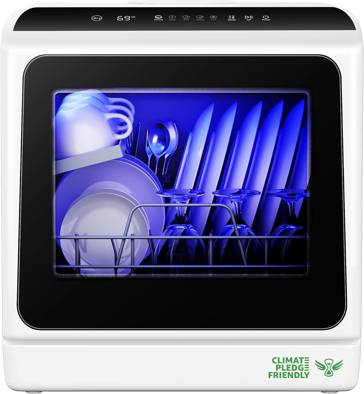 EUHOMY Mini Portable Dishwasher Countertop Compact Dishwashers, Tabletop Small Dishwasher with 5L