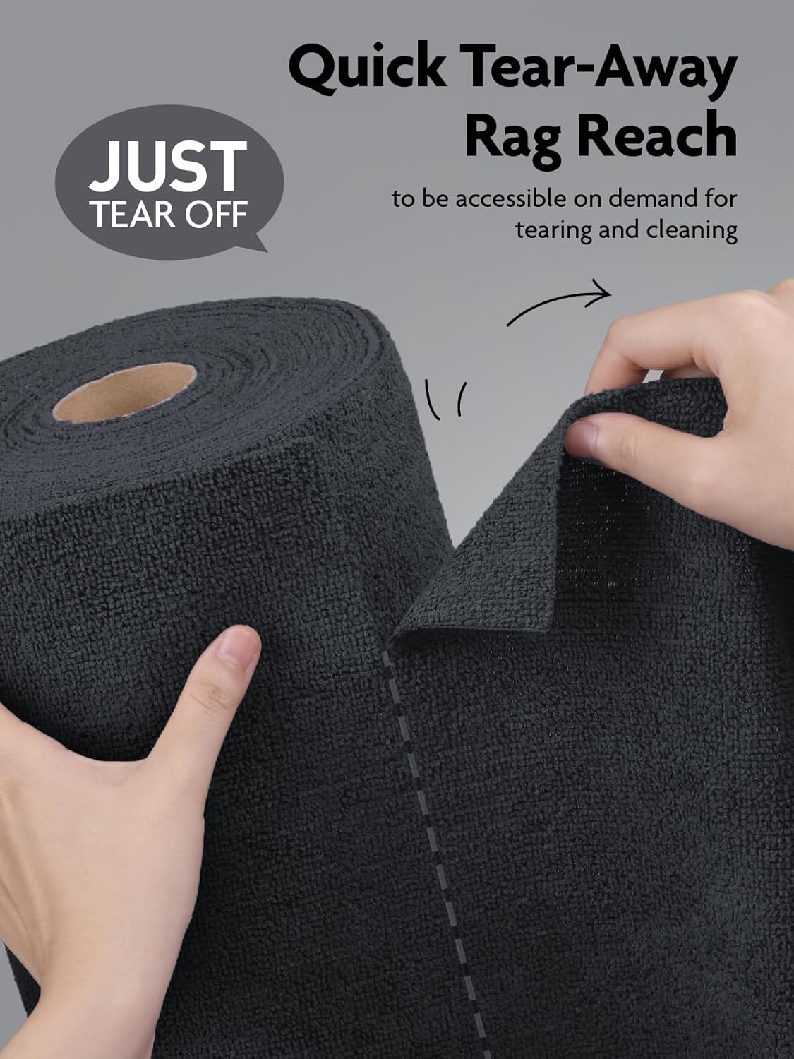 Fantasticlean Microfiber Cleaning Cloth Roll -75 Pack, Tear Away Microfiber Towels, 12" x 12"