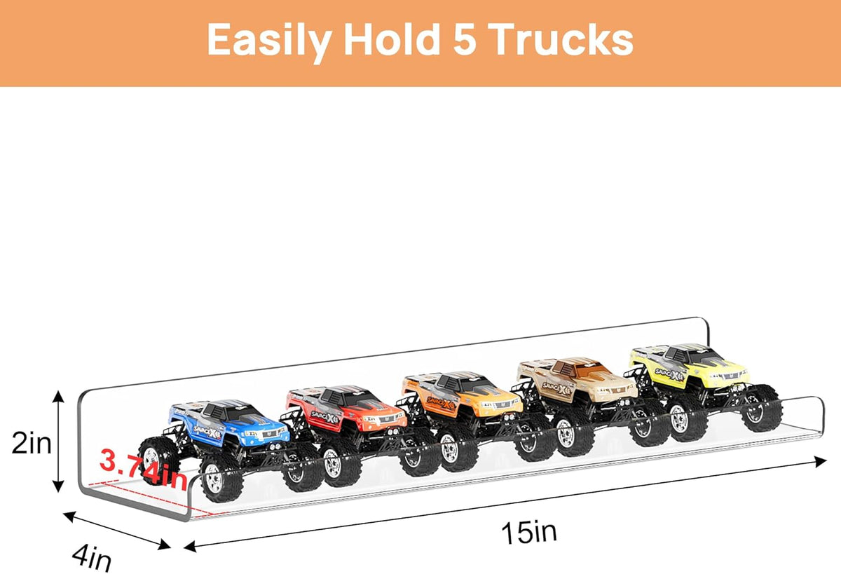 upsimples 12 Pack Acrylic Shelves Wall Organizer and Storage, 15" Display Shelf for Figure, Toy
