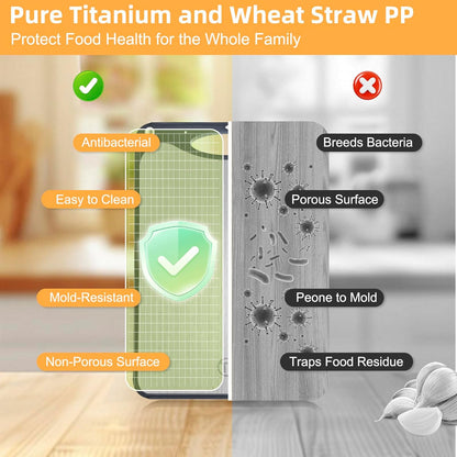 Titanium Cutting Board for Kitchen，Suitable for Handling Meat and Vegetables，Cutting Board Double