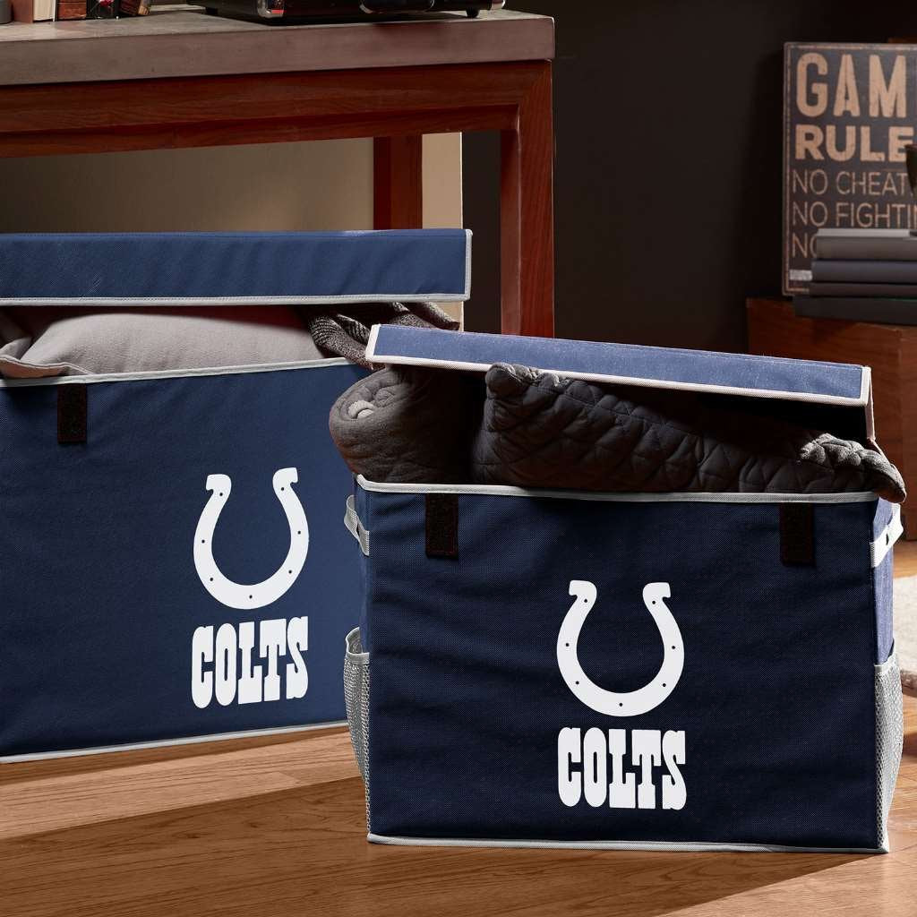 NFL Indianapolis Colts NFL Team Licensed Collapsible Storage Footlocker Bin Smallnfl Team Licensed