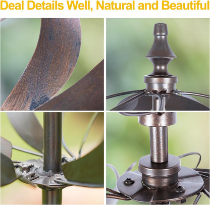 LimeHill Wind Spinner for Yard and Garden - Large Metal Windspinners for Outdoor Decorations