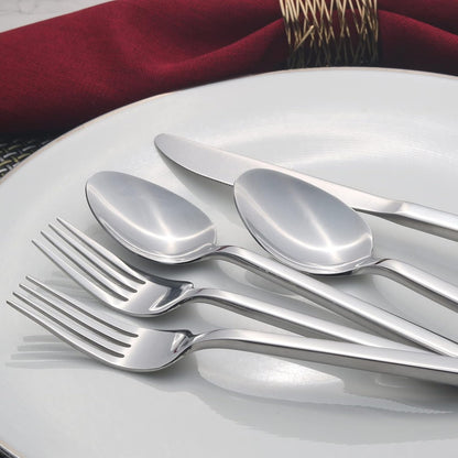 Alata Cube 20-Piece Forged Stainless Steel Flatware Set Cutlery Set,Silverware Set Service for