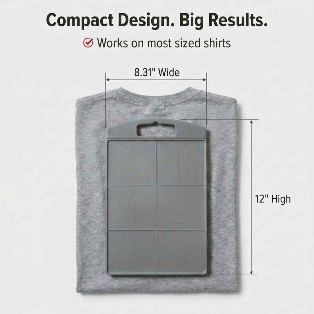 Household Essentials Shirt Folding Board for T-Shirts, Polos & Dress Shirts, Space Saving Laundry