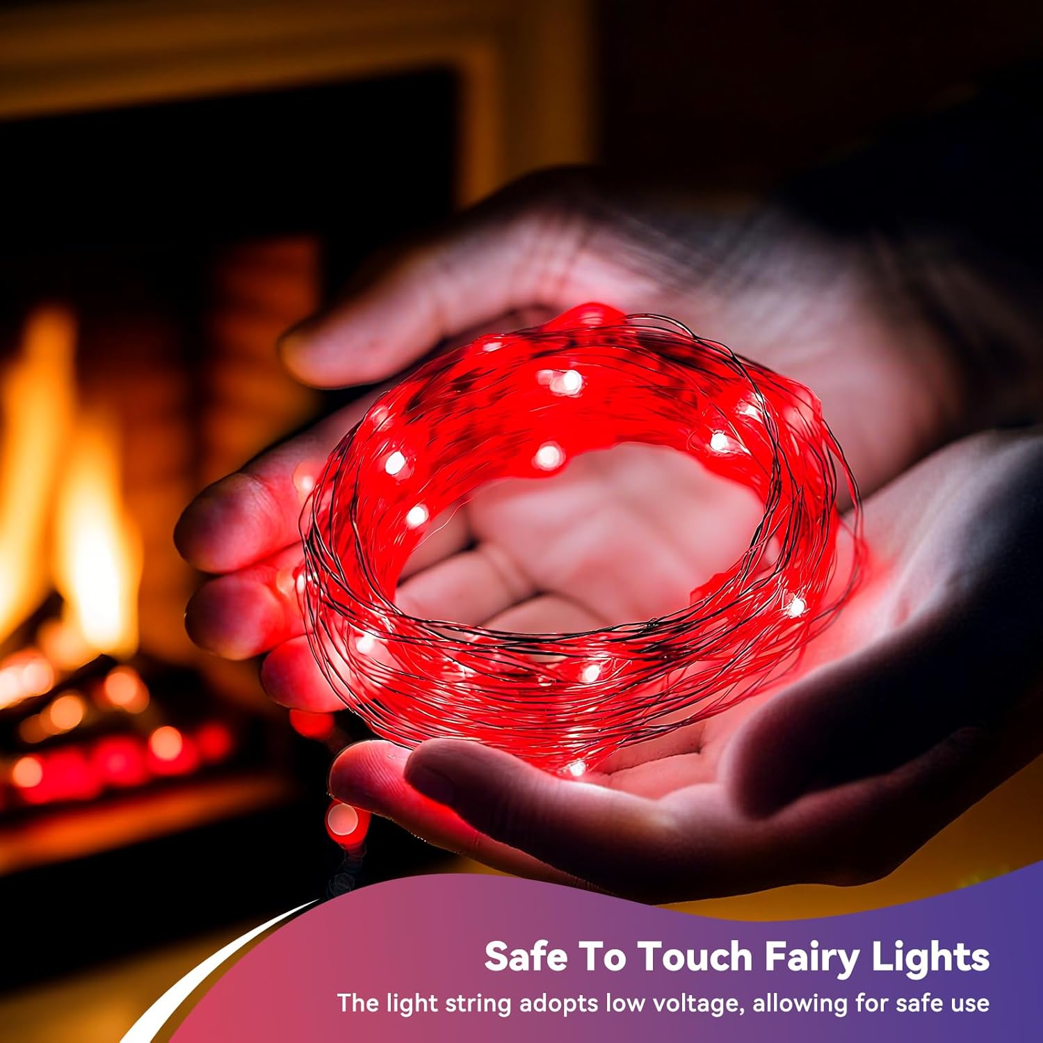 4 Pack 60LED Christmas Fairy Lights Battery Operated - 20FT Twinkle Lights with 2 Lighting Modes