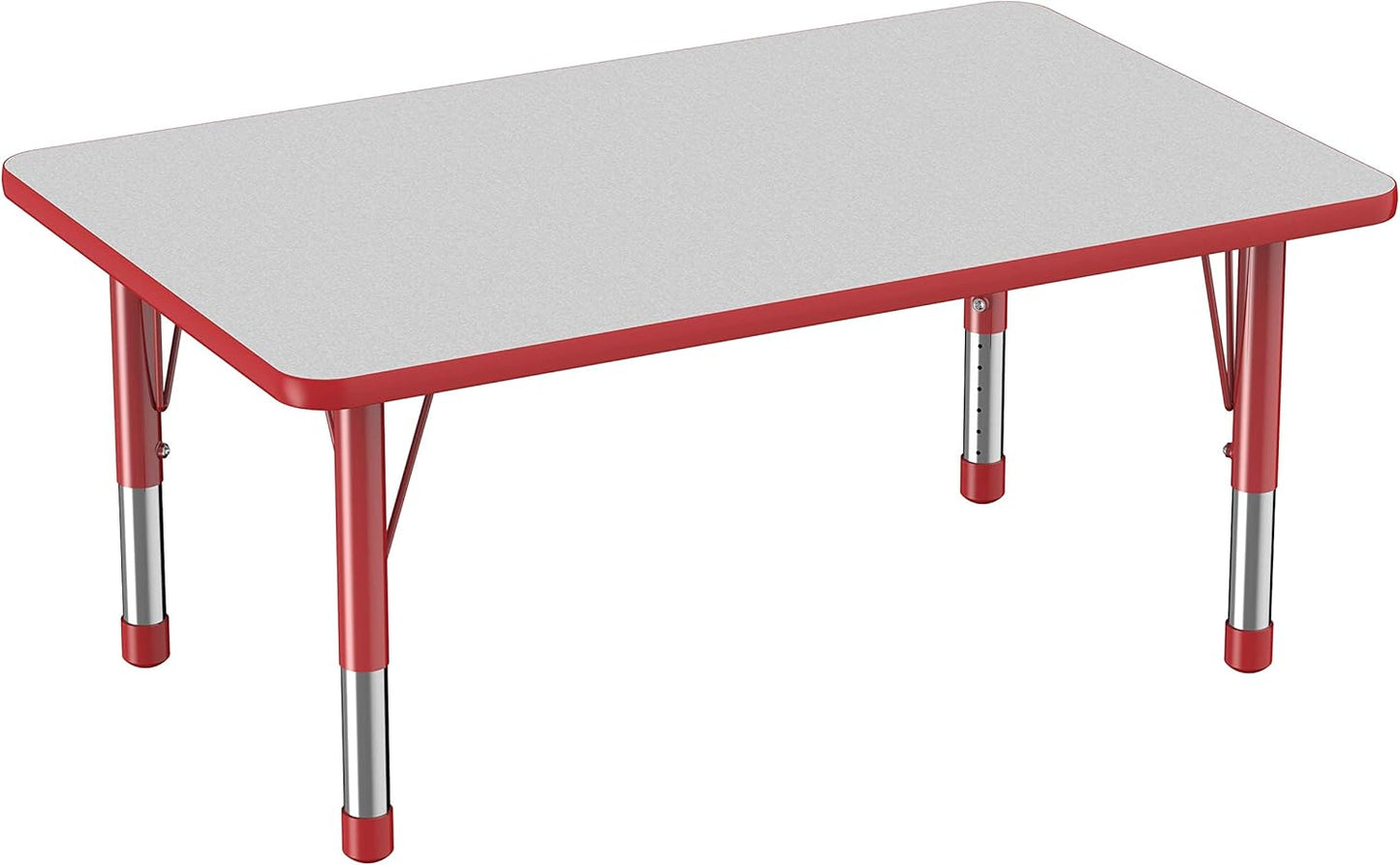 FDP Rectangle Activity School and Classroom Kids Table (30 x 48 inch), Chunky Toddler Legs