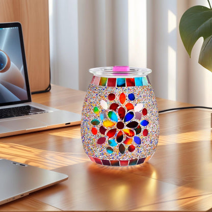 Dicimi Mosaic Glass Electric Wax Melt Warmer, Candle Warmer & Essential Oils Burner - Premium Wax