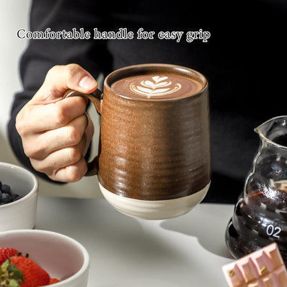 Hasense Ceramic Coffee Mug Set of 4, 15 oz Coffee Cups with Big Handles, Large Latte Mugs for Men