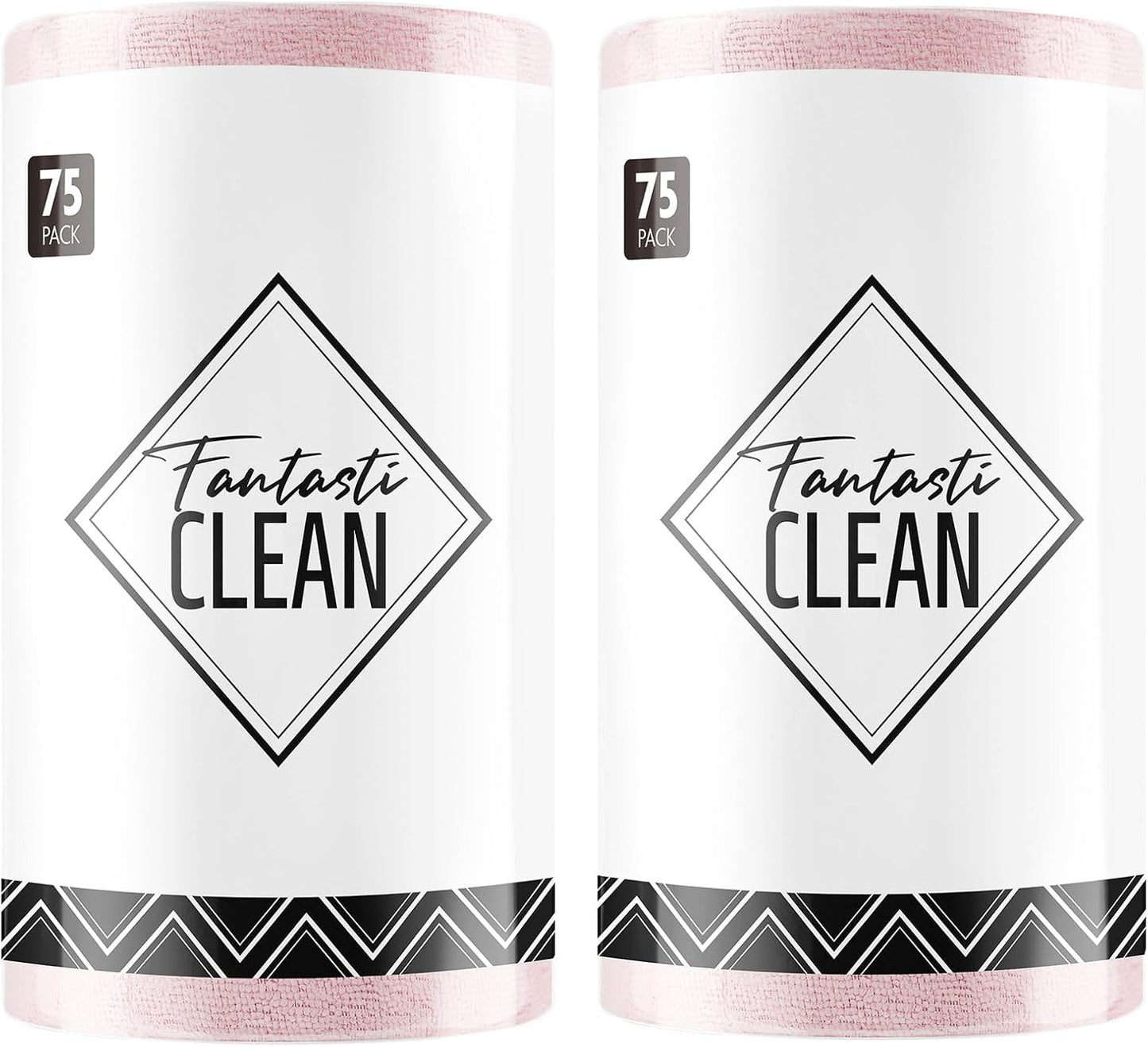 Fantasticlean Microfiber Cleaning Cloth Roll -150 Sheets, Tear Away Microfiber Towels, 12" x 12"