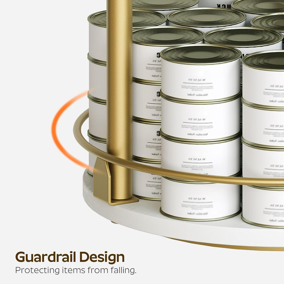 3-Tier Lazy Susan, Rotating Spice Rack, Spinning Organizer, Industrial Turntable Spice Rack for