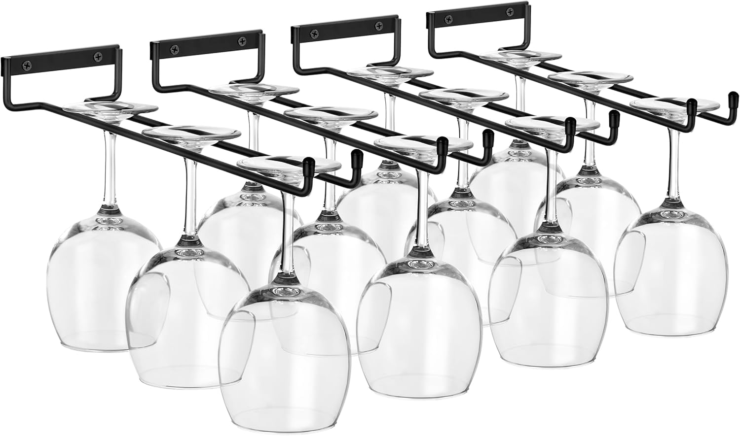 Sorbus Wine Glass Holder - 12 Inch Wall Mounted Wine Glass Rack for Under Cabinet Organization and