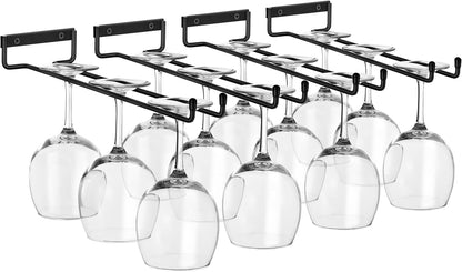 Sorbus Wine Glass Holder - 12 Inch Wall Mounted Wine Glass Rack for Under Cabinet Organization and