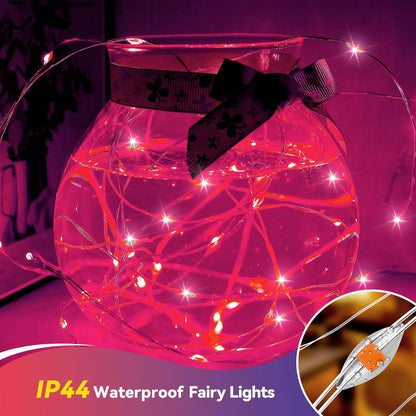 4 Pack 60LED Christmas Fairy Lights Battery Operated - 20FT Twinkle Lights with 2 Lighting Modes
